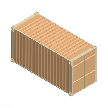 Metal square container isolated on background | Free stock vector - 393221