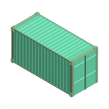 Metal square container isolated on background | Free stock vector - 393239