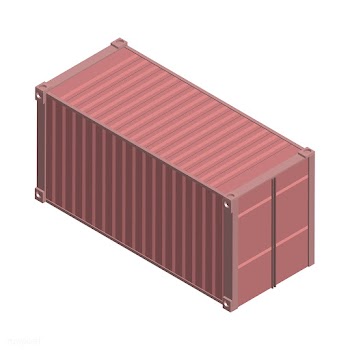 Metal square container isolated on background | Free stock vector - 393297