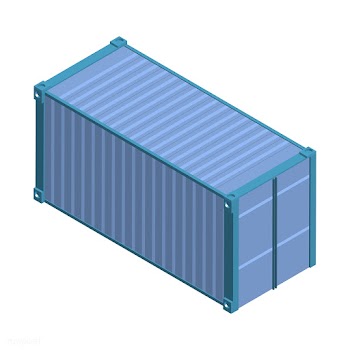 Metal square container isolated on background | Free stock vector - 393331