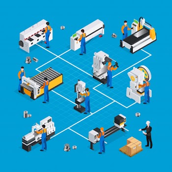 Metal working isometric concept Free Vector