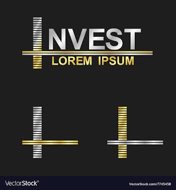 Metallic business font design - letter I vector image