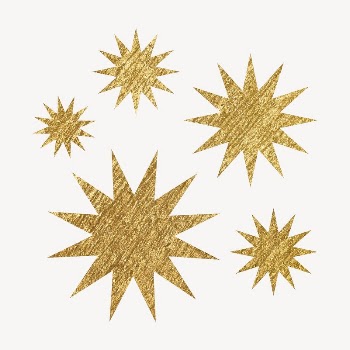 Metallic starburst icon clipart, gold | Free Vector - rawpixel