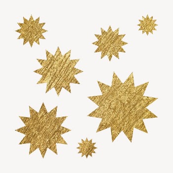 Metallic sunburst icon clipart, gold | Free Vector - rawpixel