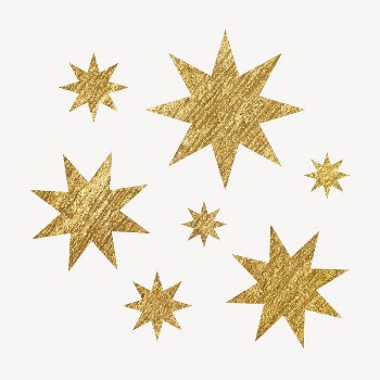 Metallic sunburst icon sticker, gold | Free PSD - rawpixel