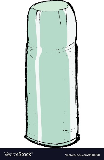 Metallic thermos vector image