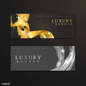 Metallic wave abstract background set | Free stock vector - 564486