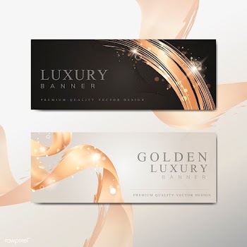 Metallic wave abstract background set | Free stock vector - 564489