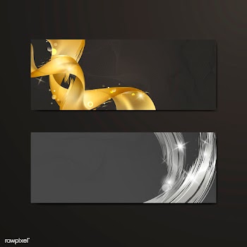 Metallic wave abstract background set | Free stock vector - 564491
