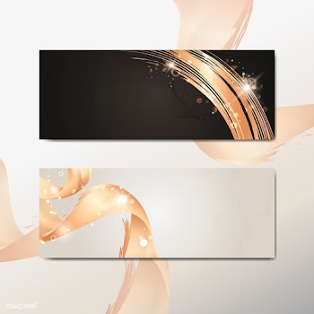 Metallic wave abstract background set | Free stock vector - 564503