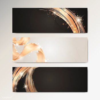 Metallic wave abstract background set | Free stock vector - 564526