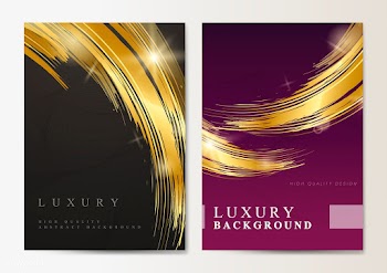 Metallic wave abstract background set | Free stock vector - 564564
