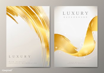 Metallic wave abstract background set | Free stock vector - 564569