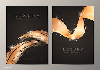 Metallic wave abstract background set | Free stock vector - 564574