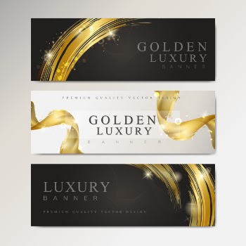 Metallic wave abstract background set Free Vector