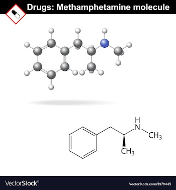  					Methamphetamine recreational drug vector image														