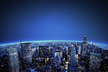 Metropolitan city at night, blue | Free Photo - rawpixel