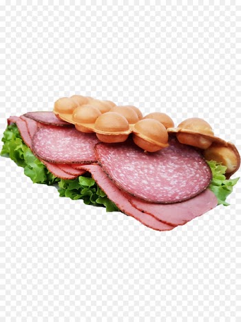 Mettwurst Ham Salami Egg waffle Pastrami - bubble Waffle 