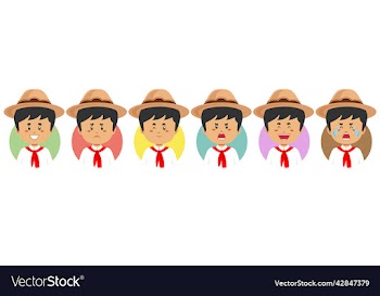 mexican avatar with various expression