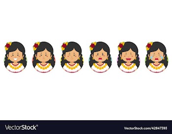 mexican avatar with various expression