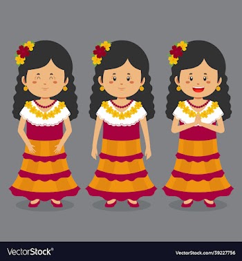 mexican character with various expression