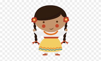 Mexican Clipart - Hispanic Girl Clip Art