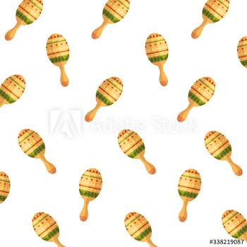 Mexican maracas background design