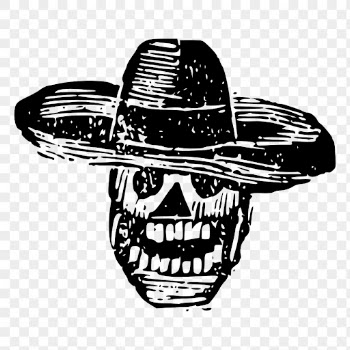 Mexican skull png sticker vintage | Free PNG - rawpixel