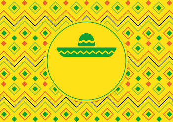 Mexican Style Restaurant Poster Background Material Flat Panels ...