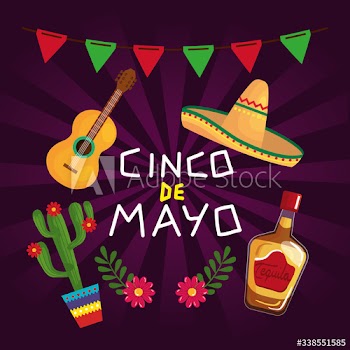 Mexican tequila bottle hat guitar and cactus design