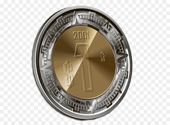 Mexico Coin Icon - One yuan coin transparent material buckle Free 