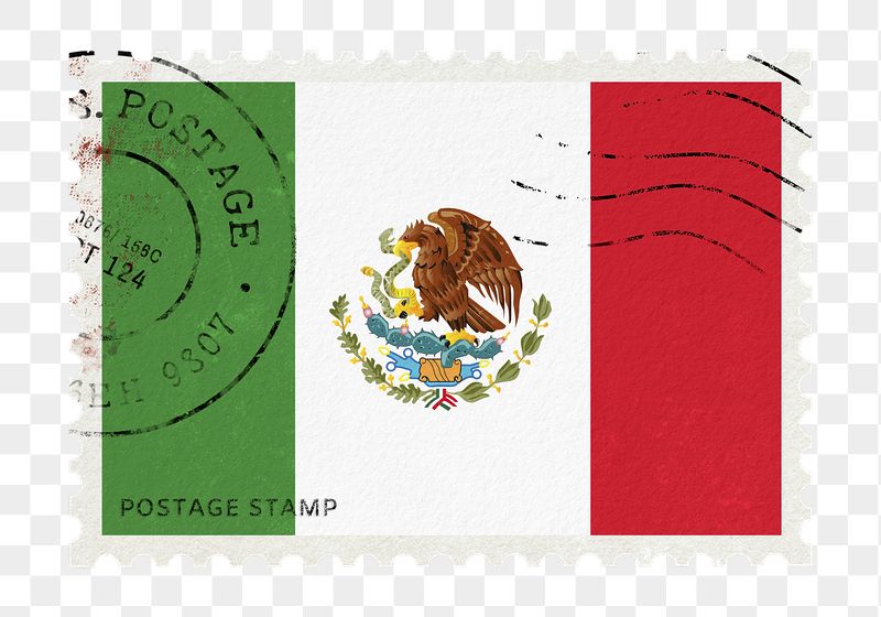 Mexico flag png post stamp | Free PNG - rawpixel