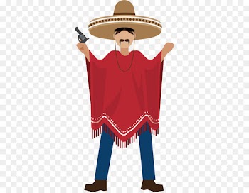 Mexico Mexican cuisine Icon - Mexican cultural elements man with a gun 