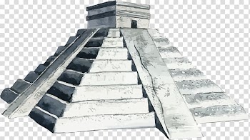Mexico Watercolor painting Illustration, Pyramid building transparent background PNG clipart