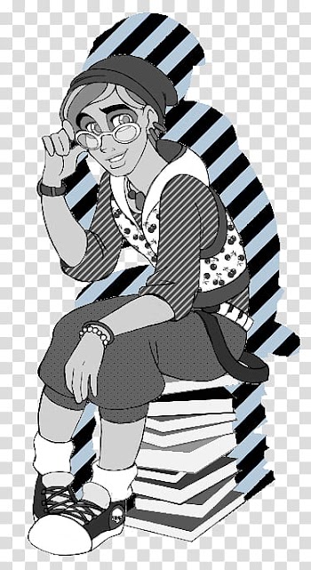 MH Halloween Special, Ghoulia Yelps Genderbend, man wearing eyeglasses anime character transparent background PNG clipart