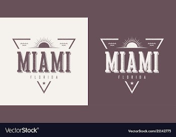  					Miami florida textured vintage t-shirt and vector image														