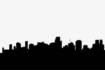 Miami skyline silhouette border, cityscape | Free Photo - rawpixel