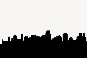 Miami skyline silhouette border, Florida | Free Vector - rawpixel