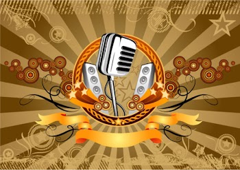 mic and banner