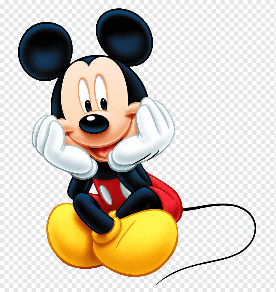 Mickey Mouse sitting crossed legs while putting hands on cheeks illustration, Mickey Mouse Minnie Mouse Computer mouse, mickey, heroes, cartoon, desktop Wallpaper png