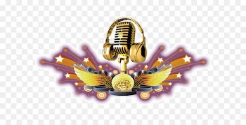 Microphone Download Computer file - Golden Microphone with wings 