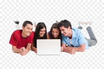 Microphone Laptop Digital marketing Digital audio Internet - Young men and women 