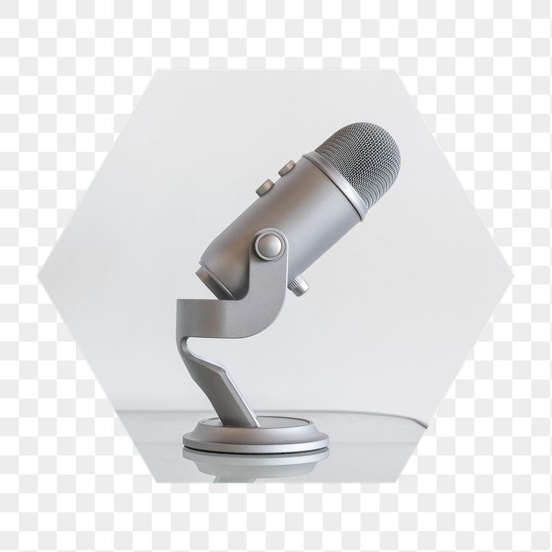Microphone on table png badge | Free PNG - rawpixel