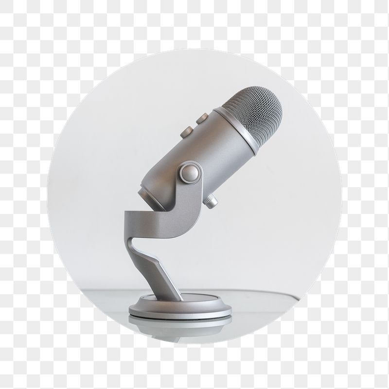 Microphone on table png badge | Free PNG - rawpixel