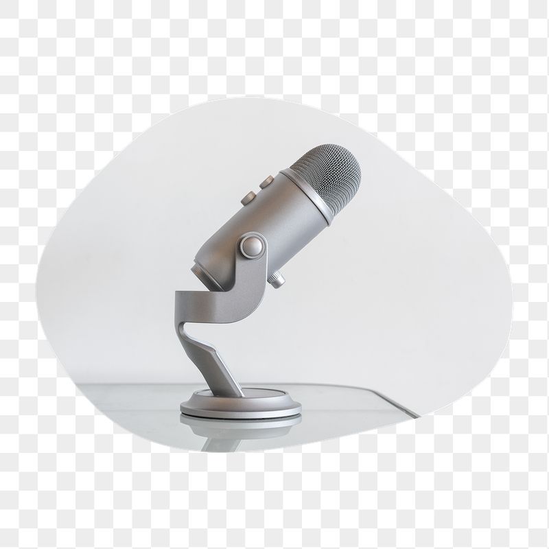 Microphone on table png badge | Free PNG - rawpixel