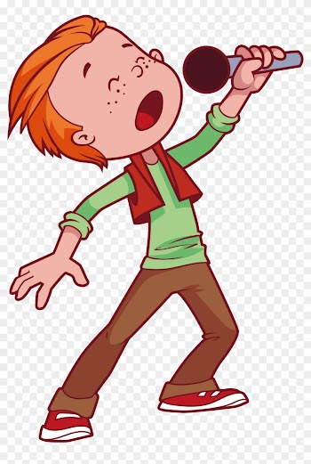 Microphone Singing Cartoon Child - Boy Singer Png