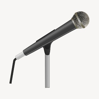 Microphone sticker, music illustration psd. | Free PSD - rawpixel