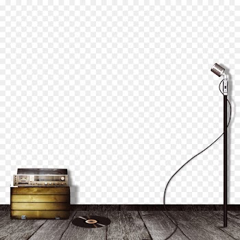 Microphone Wall Floor Web banner - Retro microphone 