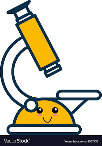 Microscope cute cartoon Royalty Free Vector Image