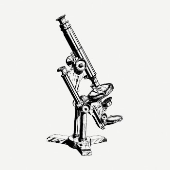 Microscope drawing, laboratory instrument vintage | Free PSD - rawpixel